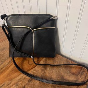 Black Leather Crossbody